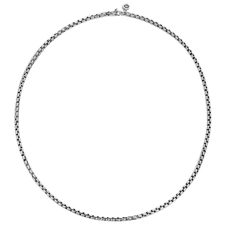 John Hardy Classic Chain Silver Box Necklace NB6510491X22 For Sale