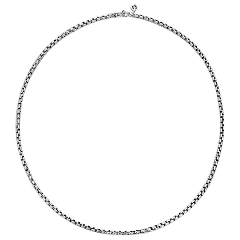John Hardy Classic Chain Silver Box Necklace NB6510491X24 For Sale