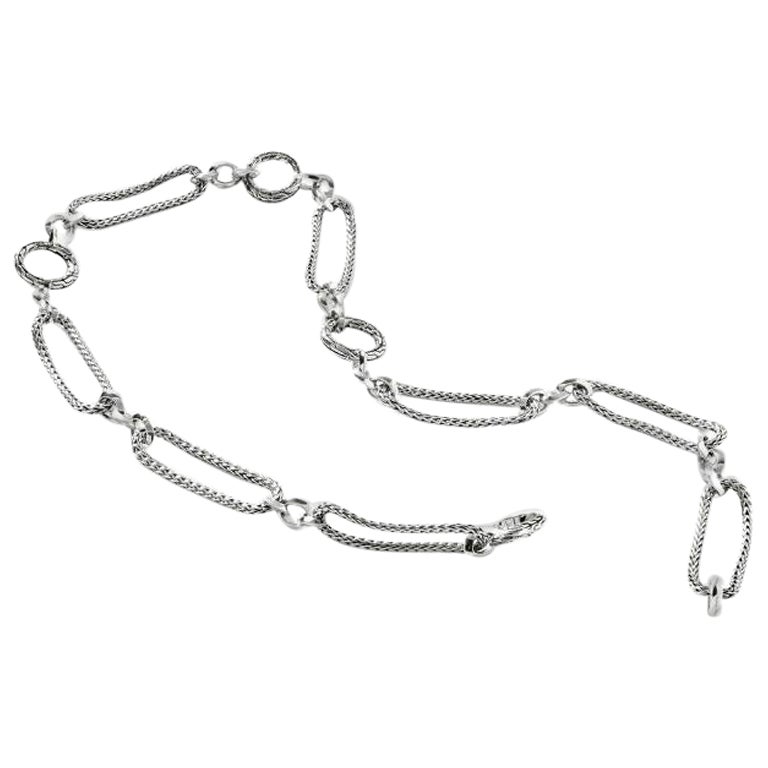 John Hardy Classic Chain Link in Silver Necklace NB900773X18 For Sale