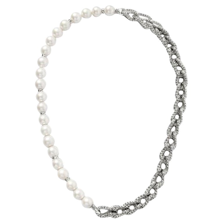 John Hardy Asli Collana a catena classica con perle A. Silver NB900797X18 in vendita