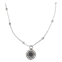 John Hardy Dot Moon Door Collana a catena in argento e zaffiro nero NBS301344BLSX28