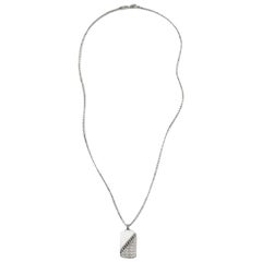 John Hardy Classic Chain Silver Dog Tag Necklace NM900807X22