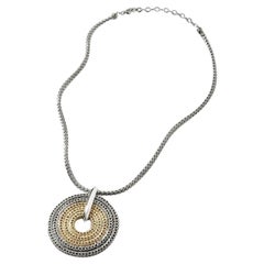 John Hardy Collana con ciondolo in oro 18k e argento NZ900970X16-18
