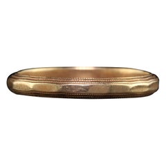 Antique Art Deco 14k Yellow Gold Geometric Pattern Wedding Band