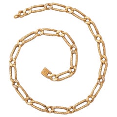 Gold and Diamond Georges Lenfant Necklace
