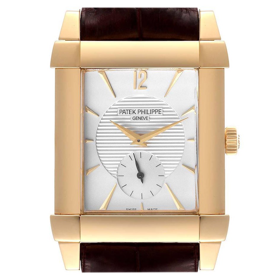 Patek Philippe Gondolo Small Seconds Yellow Gold Silver Dial Mens Watch 5111 For Sale