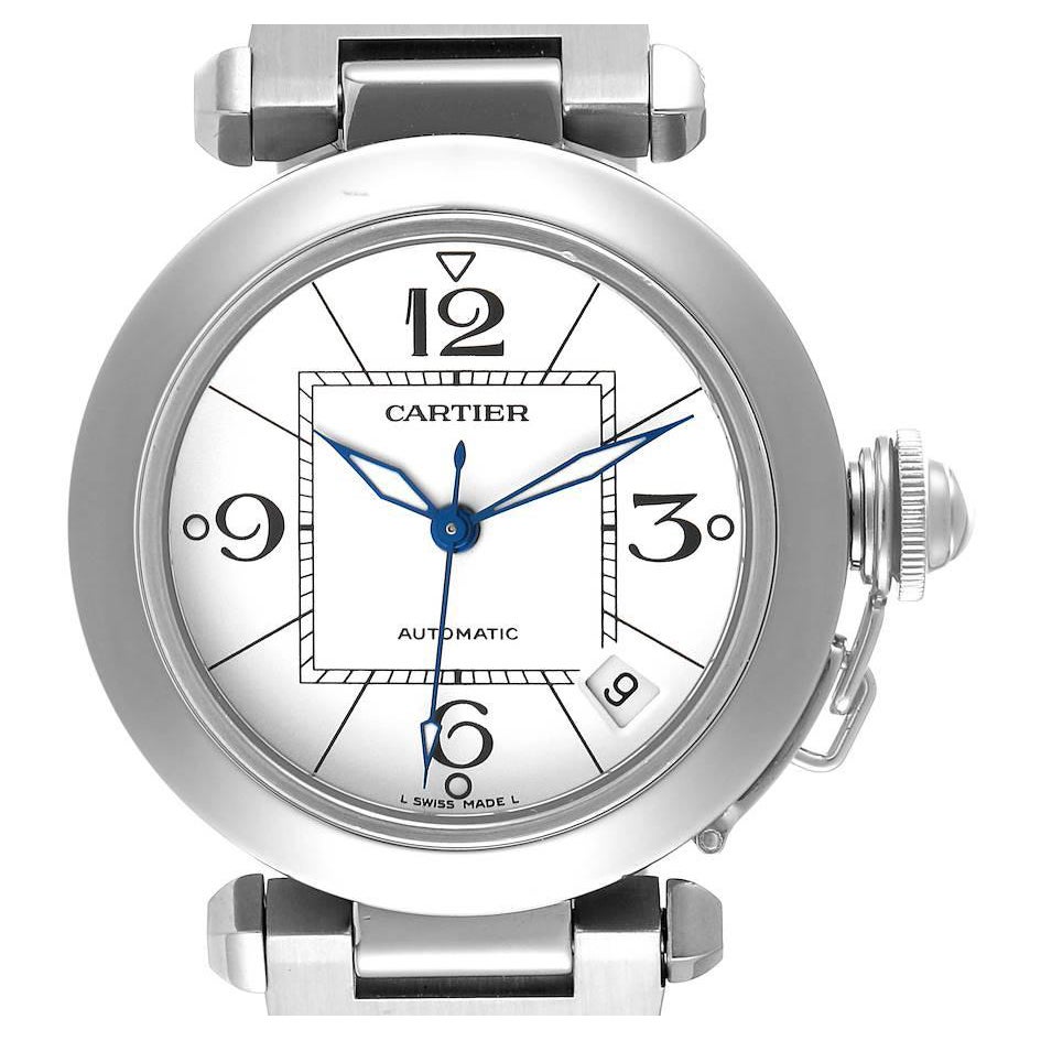 Cartier Pasha C White Dial Automatic Steel Mens Watch W31074M7 For Sale