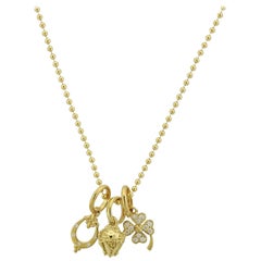 Temple St. Clair Gold Diamond Lucky Charm Pendant Necklace