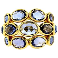 Temple St. Clair Hera Sapphire Diamond Gold Bombe Ring