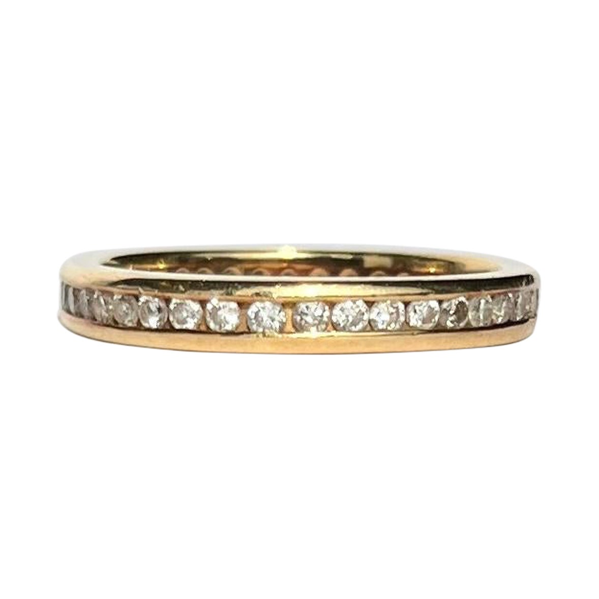 Eternity-Ring aus 18 Karat Gold mit Diamanten im Art déco-Stil im Angebot