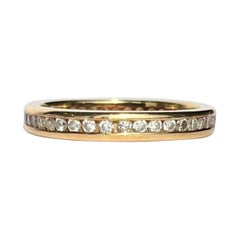 Antique Art Deco Diamond and 18 Carat Gold Eternity Ring