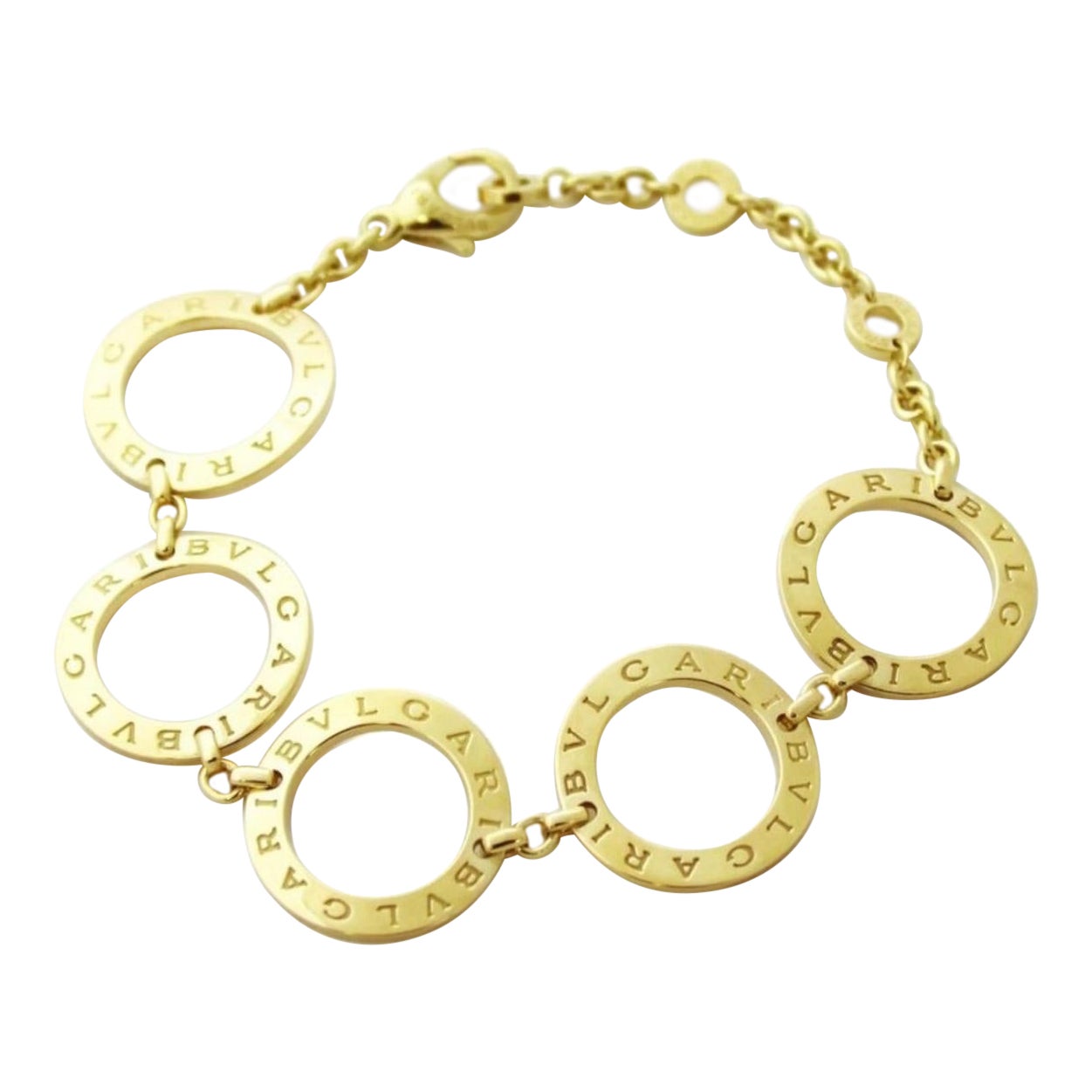 Bvlgari Bracelet caractéristique à 6 cercles en or jaune 18 carats en vente