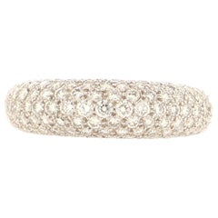 Chaumet Anneau Ring 18k White Gold with Pave Diamonds