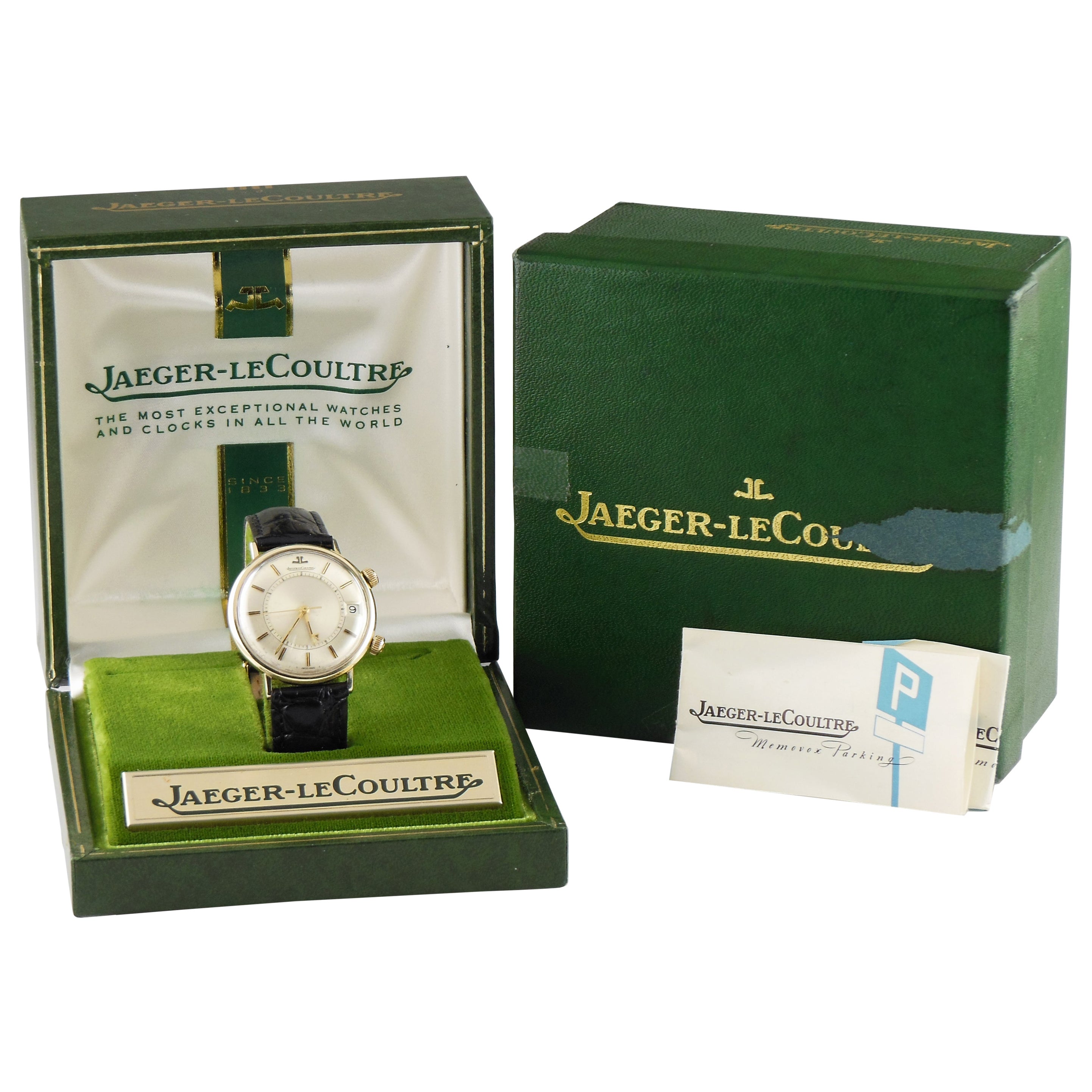 Jaeger-LeCoultre Vintage Hand-Winding Alarm Watch W/ Original Box and Case For Sale