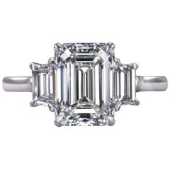 Gia Certified 2 Carat Emerald Cut Diamond Ring
