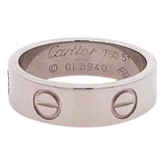 Cartier Love 18 Karat White Gold Band Ring