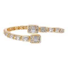 5 Carat Combine Mix Shape Diamond Bangle Bracelet Certified