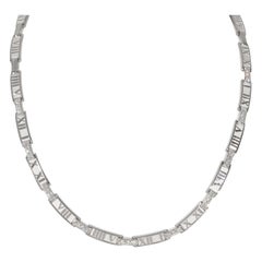 Tiffany & Co. Atlas Diamond Collar Necklace in 18k White Gold 1.5 Ctw