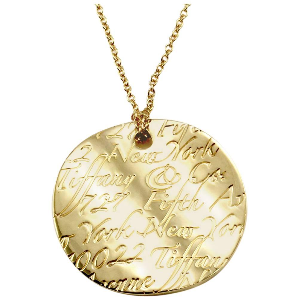 Tiffany & Co. Notes Round Pendant Necklace  For Sale