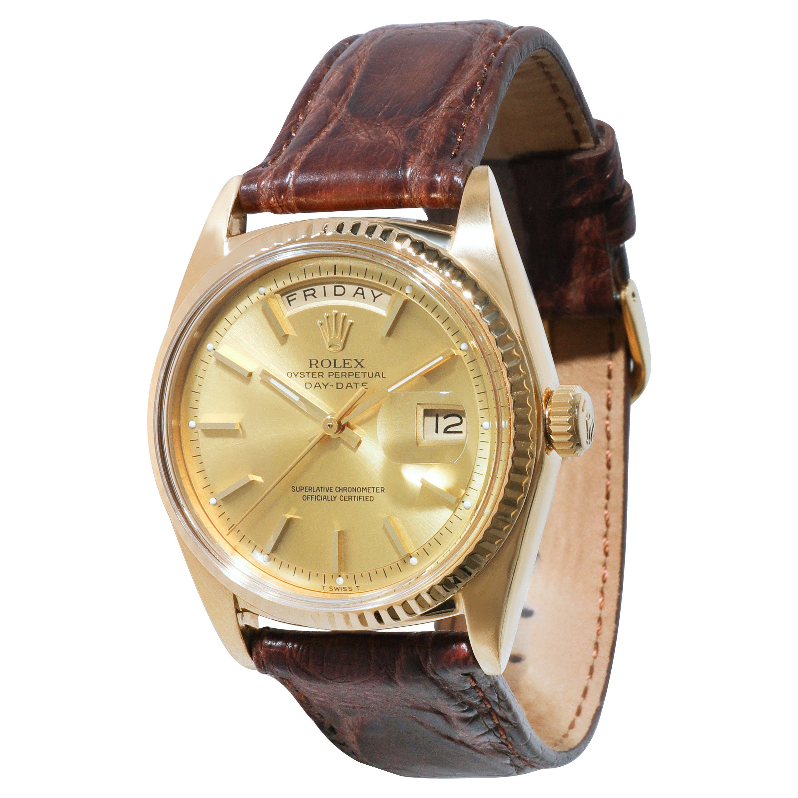 Rolex Day-Date 1803 Men's Watch in 18 Karat Yellow Gold For Sale