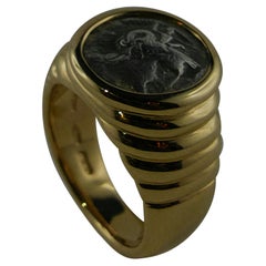 1980s Bvlgari “Monete” Yellow Gold Ring