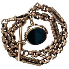 Antique Chunky Starlink 9 Carat Gold Chain Necklace