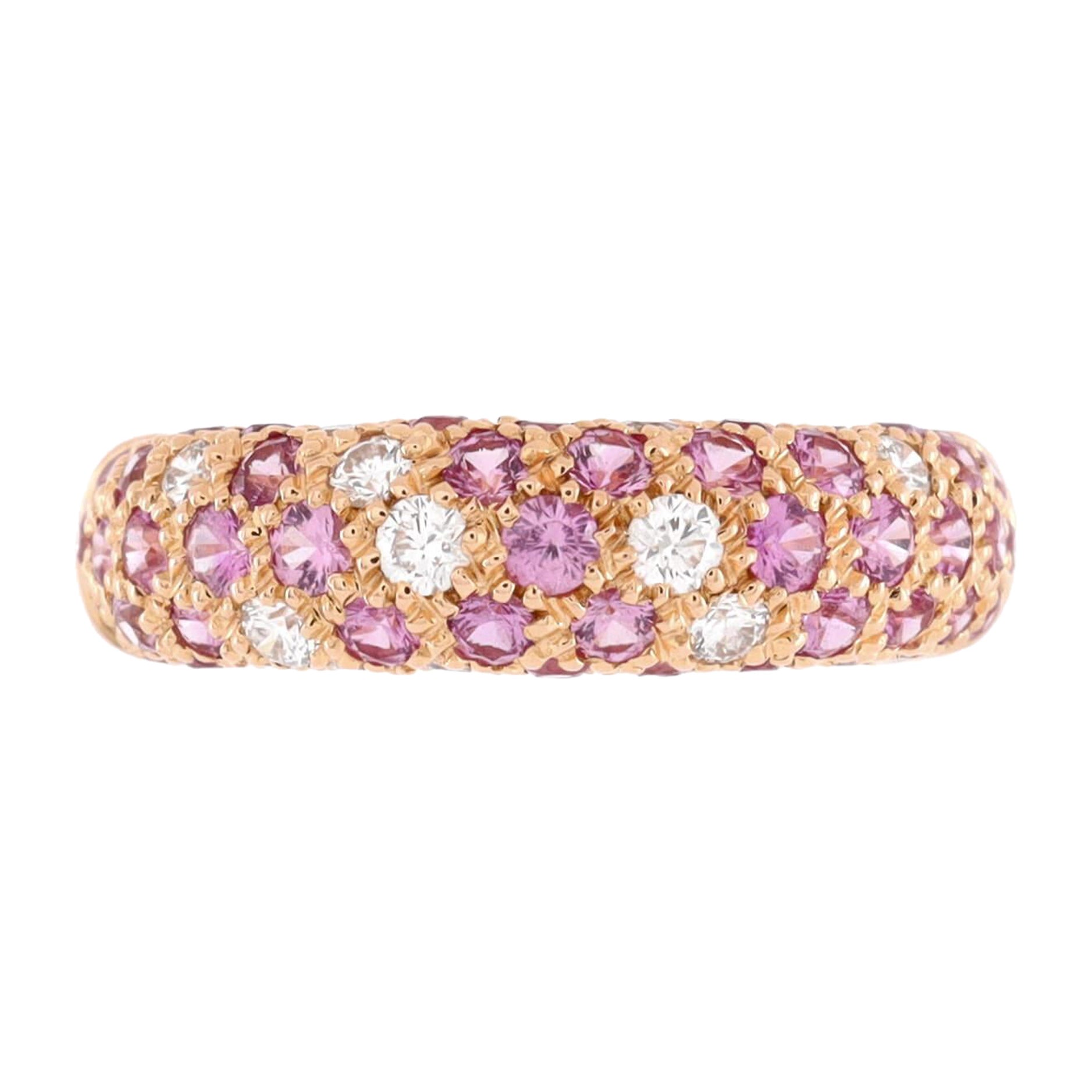 Cartier Etincelle De Cartier Ring 18k Rose Gold with Pink Sapphires and Diamonds