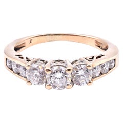 14 Karat Yellow Gold 1.00 Carat Diamond Ring