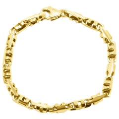 Men's Solid 14k Yellow Gold 34 Gram Link Heavy Masculine Bracelet