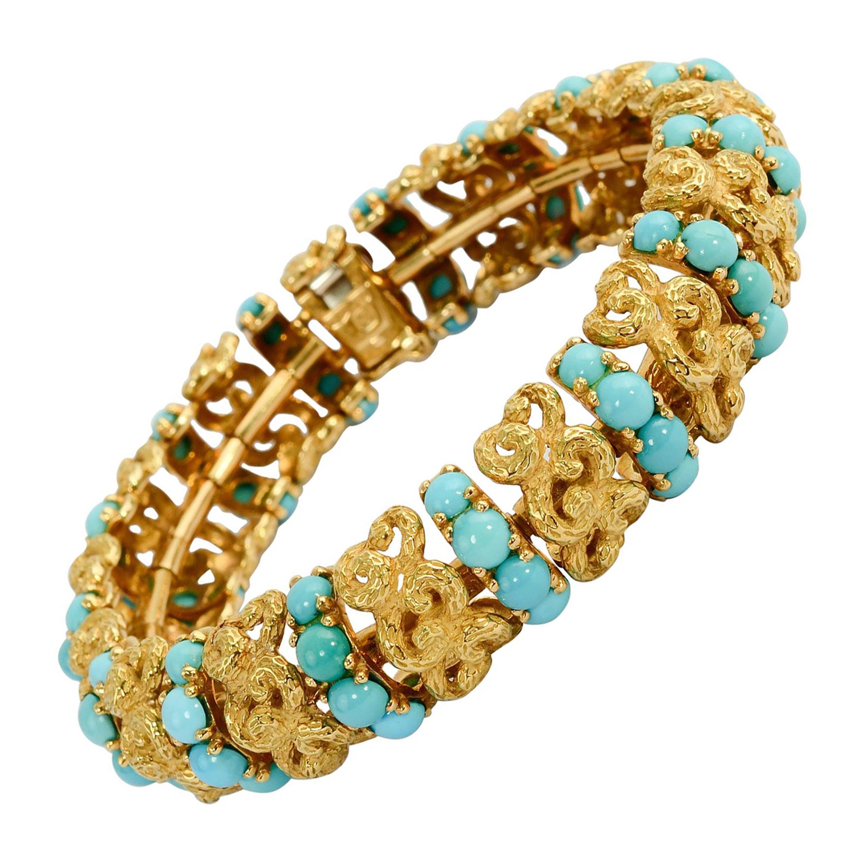 Pomellato Gold and Turquoise Bracelet For Sale