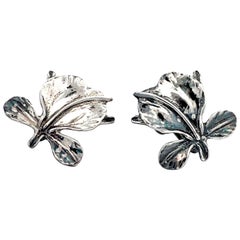 Mings Hawaii Ginger Flower Earrings in Sterling Silver