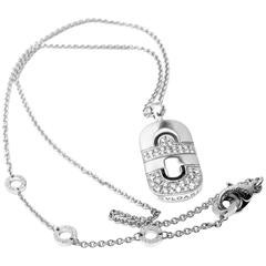Bulgari Parentesi Diamond Gold Pendant Necklace 2