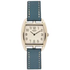 Hermes Ladies Stainless Steel Cape Cod Tonneau Quartz Wristwatch