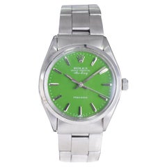 Rolex Steel Oyster Perpetual Air King with Custom Green Dial, 1970s