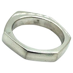 Abstrakter Gucci-Ring aus Sterlingsilber, Nachlass, Größe 10.5
