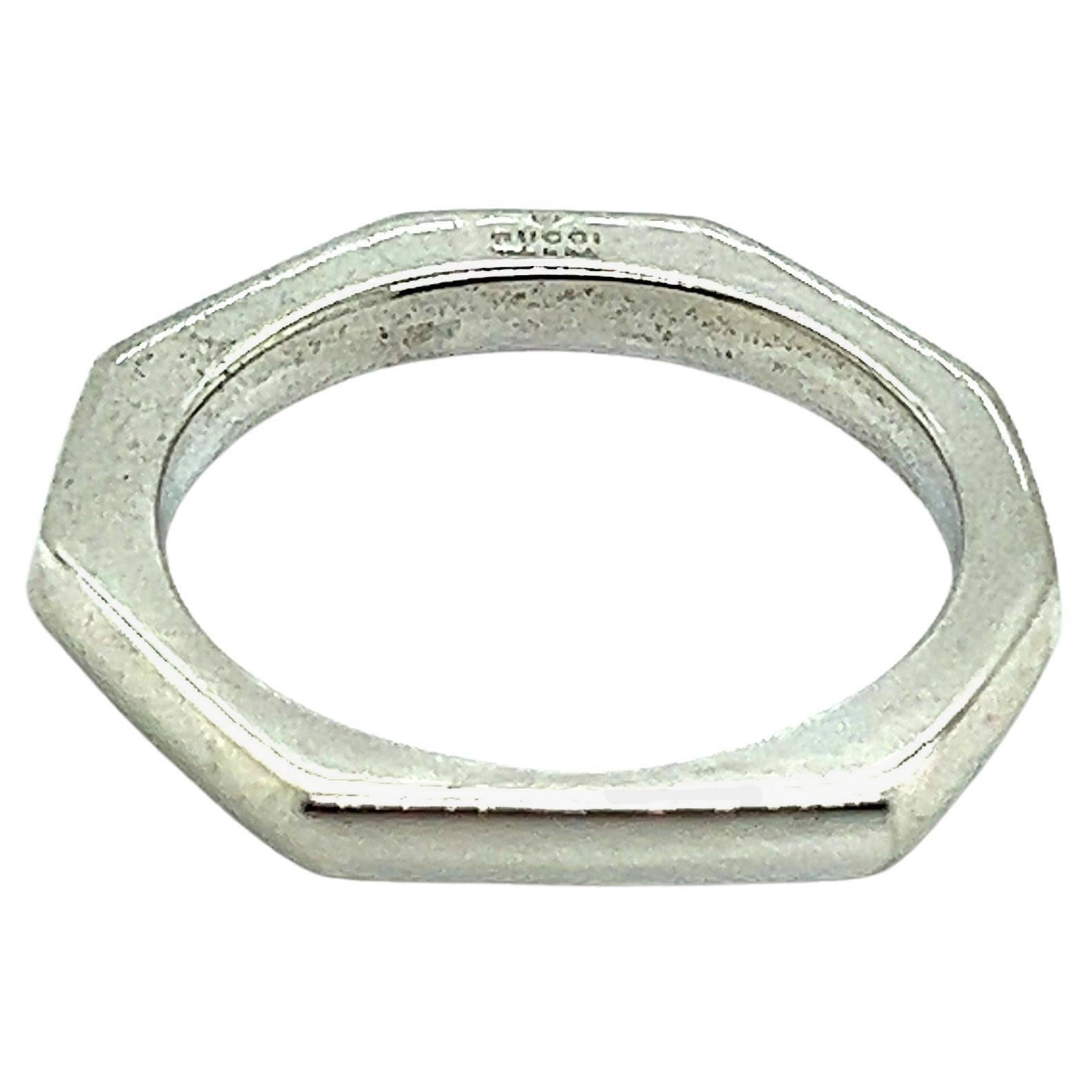 Gucci Estate Abstract Ring Size 10.5 Sterling Silver