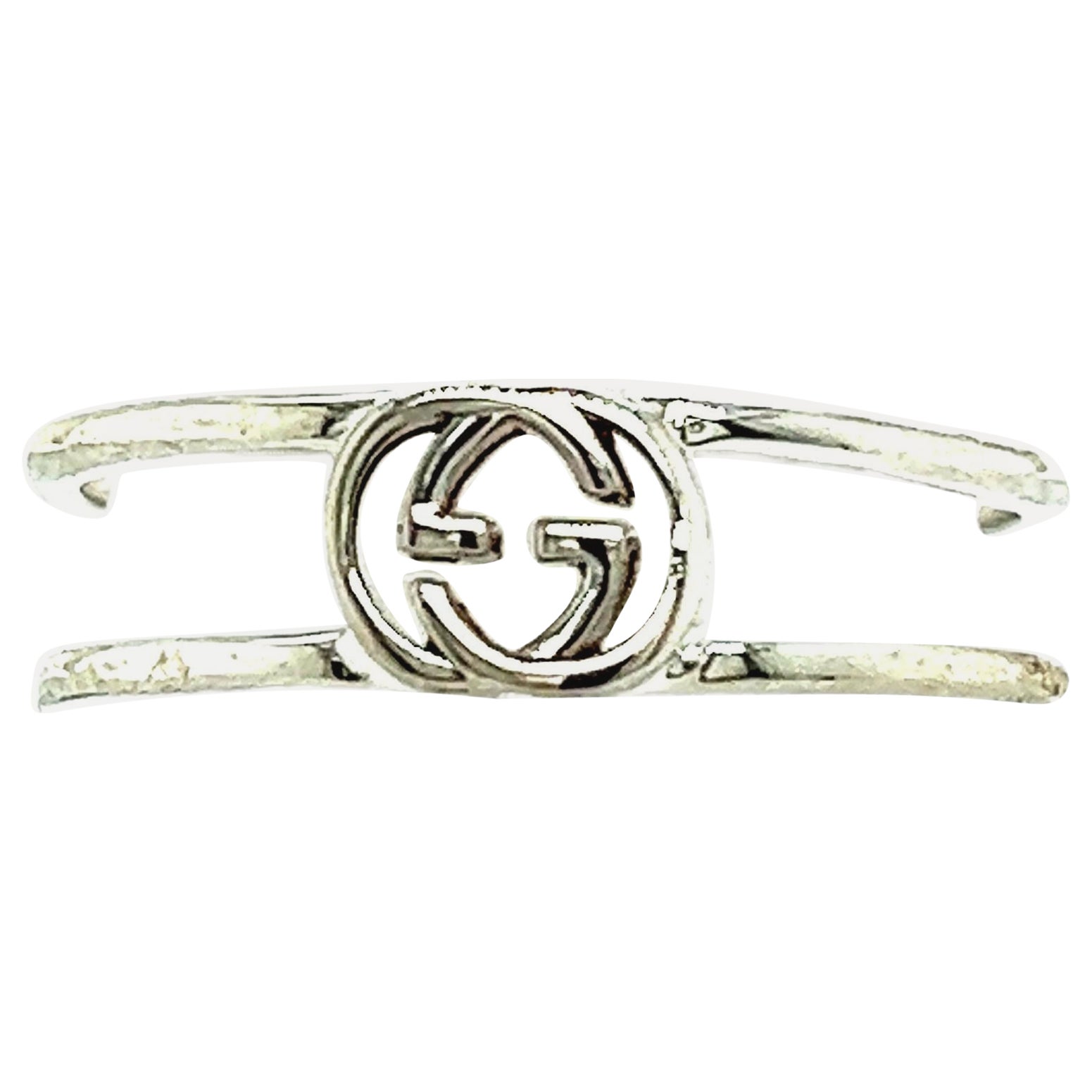 Gucci Authentic Estate Ladies Ring Sterling Silver For Sale