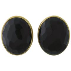 Pomellato Victoria Gold Faceted Jet Earrings