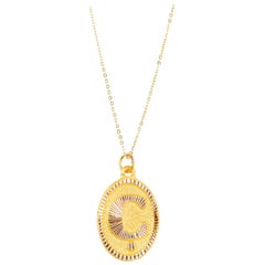 14k Gold Necklaces, Letter Necklace Models, Letter Ç Gold Necklace-Gift Necklace