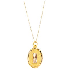 14-Karat-Gold Halsketten, Buchstaben-Halskette, Modelle, Buchstabe i Gold Halskette-Gift Halskette