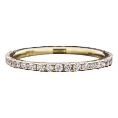 0.62 Carat F-G VS1-SI1 Diamond Eternity Bnd Wedding Ring 18k Yellow Gold