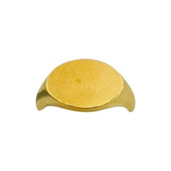 24 Karat Pure Yellow Gold Solid Heavy Signet Ring