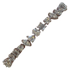 Alexander 7.73 Carat Multi Diamond Bracelet 18 Karat White Gold