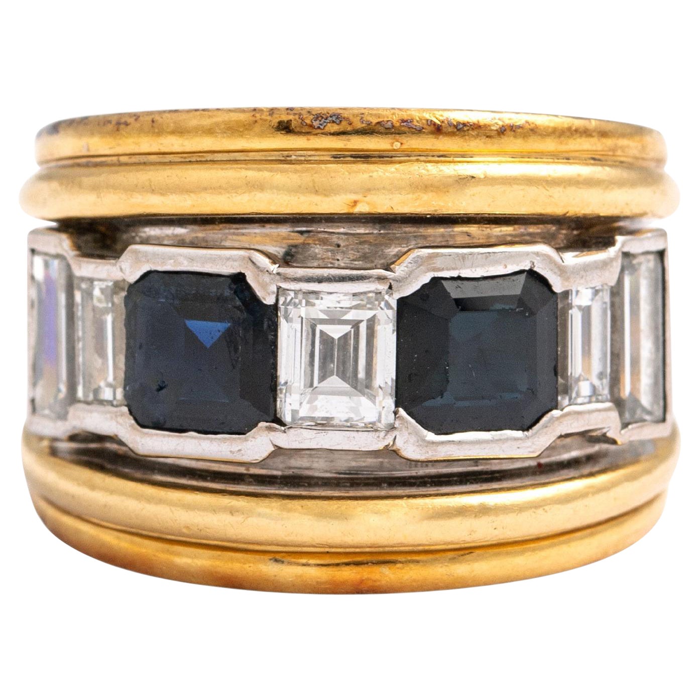 Vasari Sapphire Diamond Gold 18k Ring