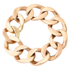 Paul Flato Curb Link 14 K Gold Link Bracelet
