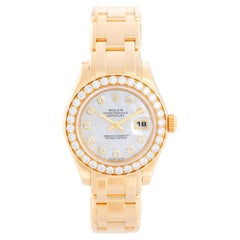 Rolex Montre Masterpiece/Pearlmaster en or et diamants pour femmes 80298