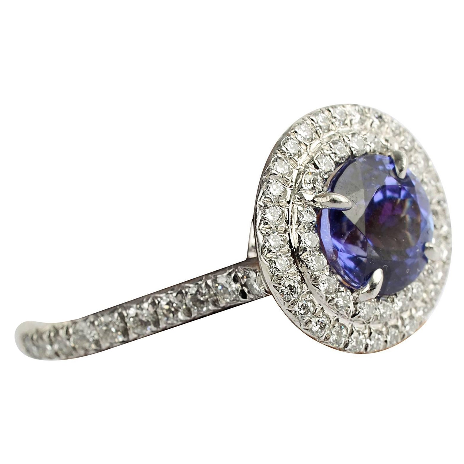 Tiffany & Co. Soleste Tanzanite and Diamond Ring For Sale