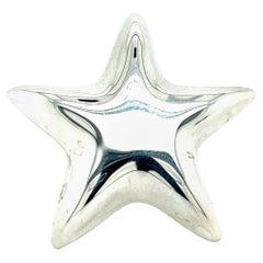 Vintage Tiffany & Co Estate Puffed Star Brooch Silver