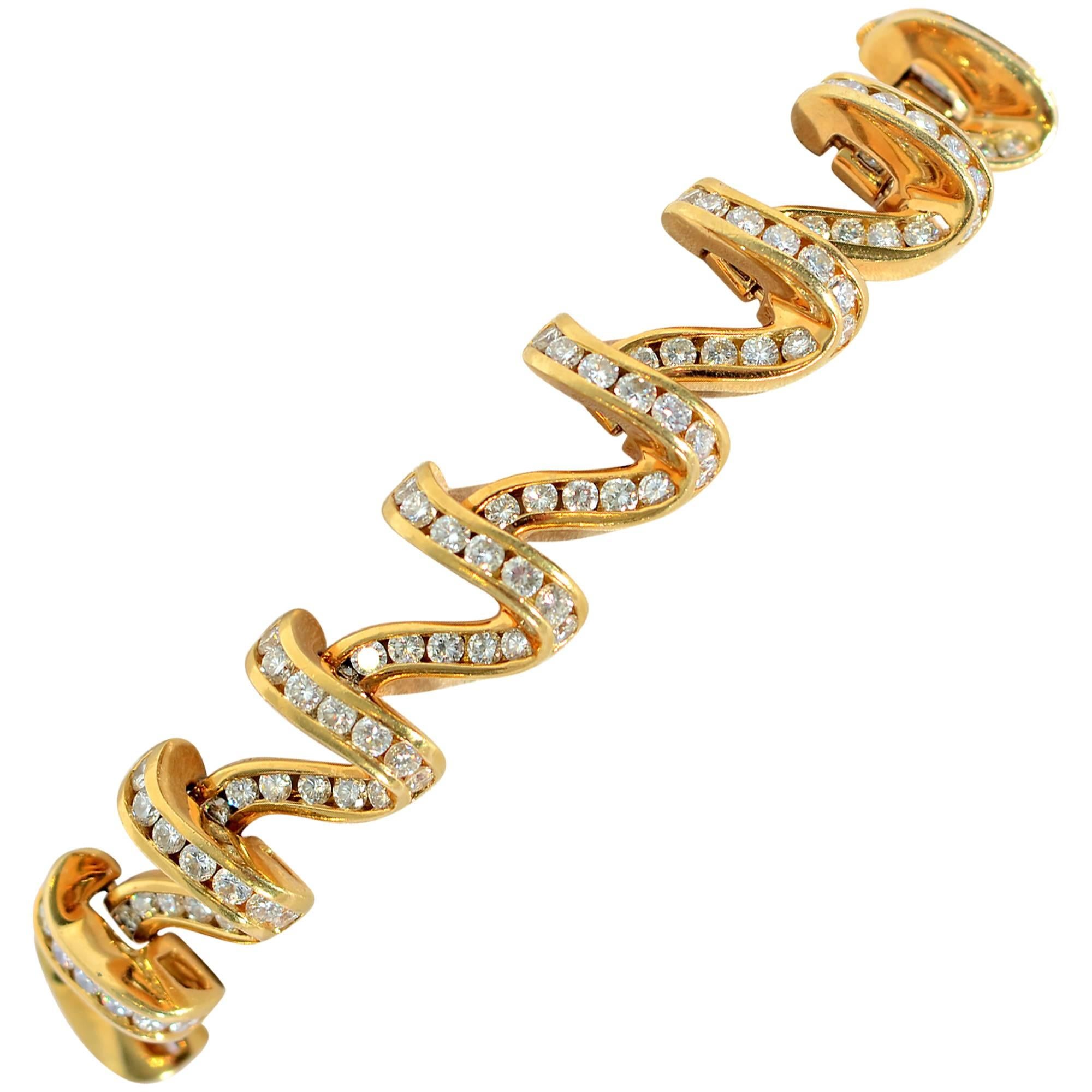 Charles Krypell Diamonds Gold Bracelet