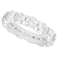 Eternity-/Brautring, Vintage, 5,46 Karat Diamant und Weißgold